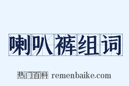 喇叭裤组词是什么意思的图片